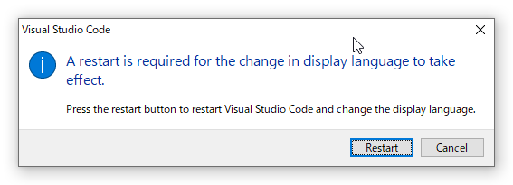 Visual Studio Code　再起動